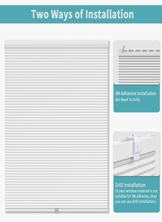 MYshade Cordless Cellular Window Shades No Tools No Drill Blackout Blinds for Indoor Windows Size 34" Wide X 72" Height White Room Darkening Window Blinds for Bedroom, Bathroom, Kitchen, Living Room - Image 5